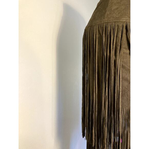 Joyfolie Brown Fringe Midi Skirt - Picture 5 of 16